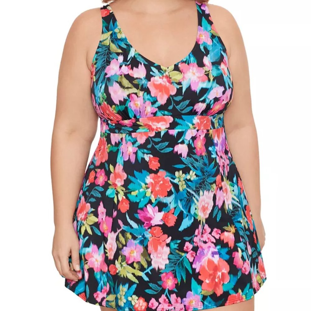 Swim Solutions Plus Tummy-Control Swimdress